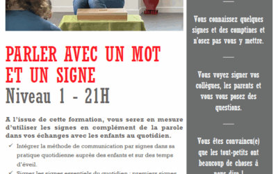 Formation Iperia 2026 « Parler avec un mot et un signe – niveau 1 »