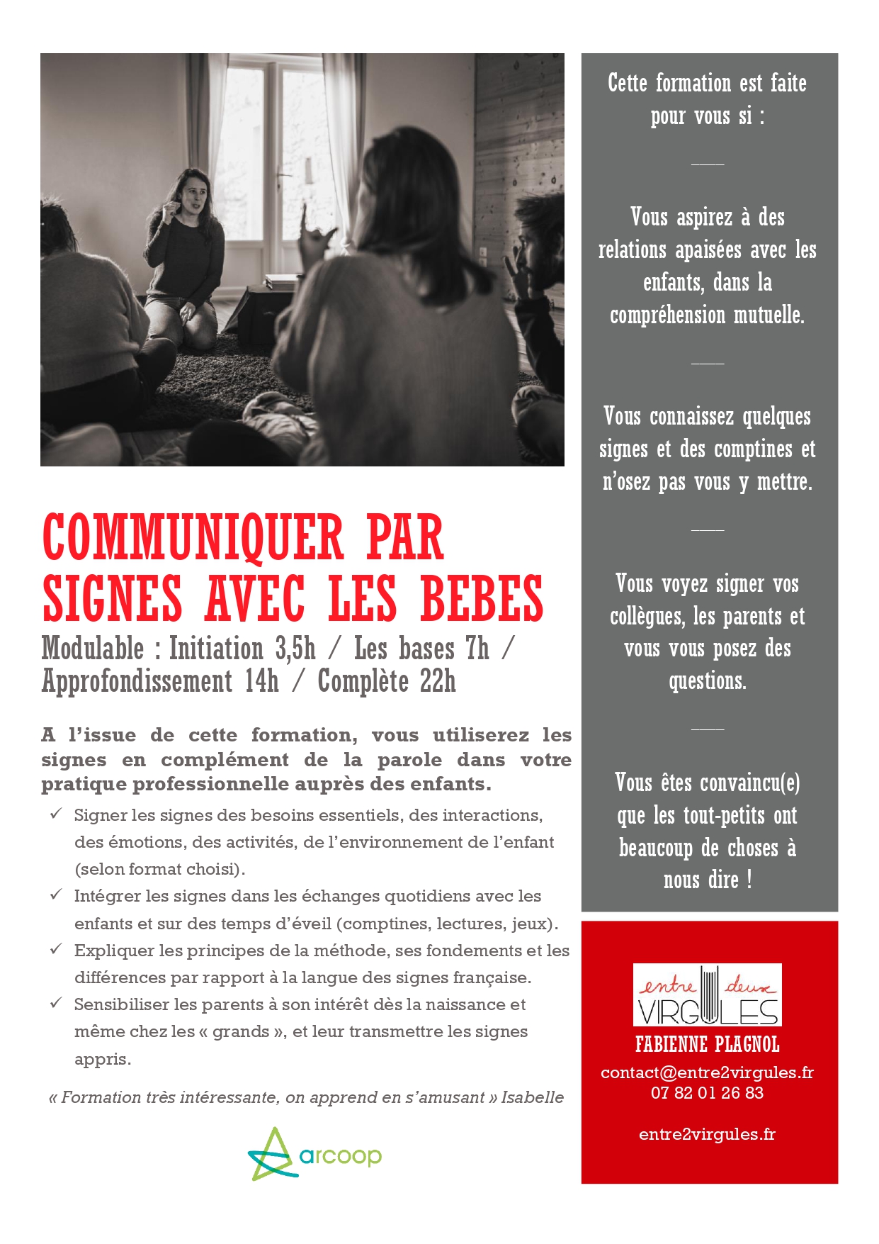 Fiche de formation Communiquer par signes avec les bébés