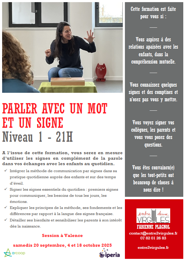 Parler avec un mot et un signe niveau 1